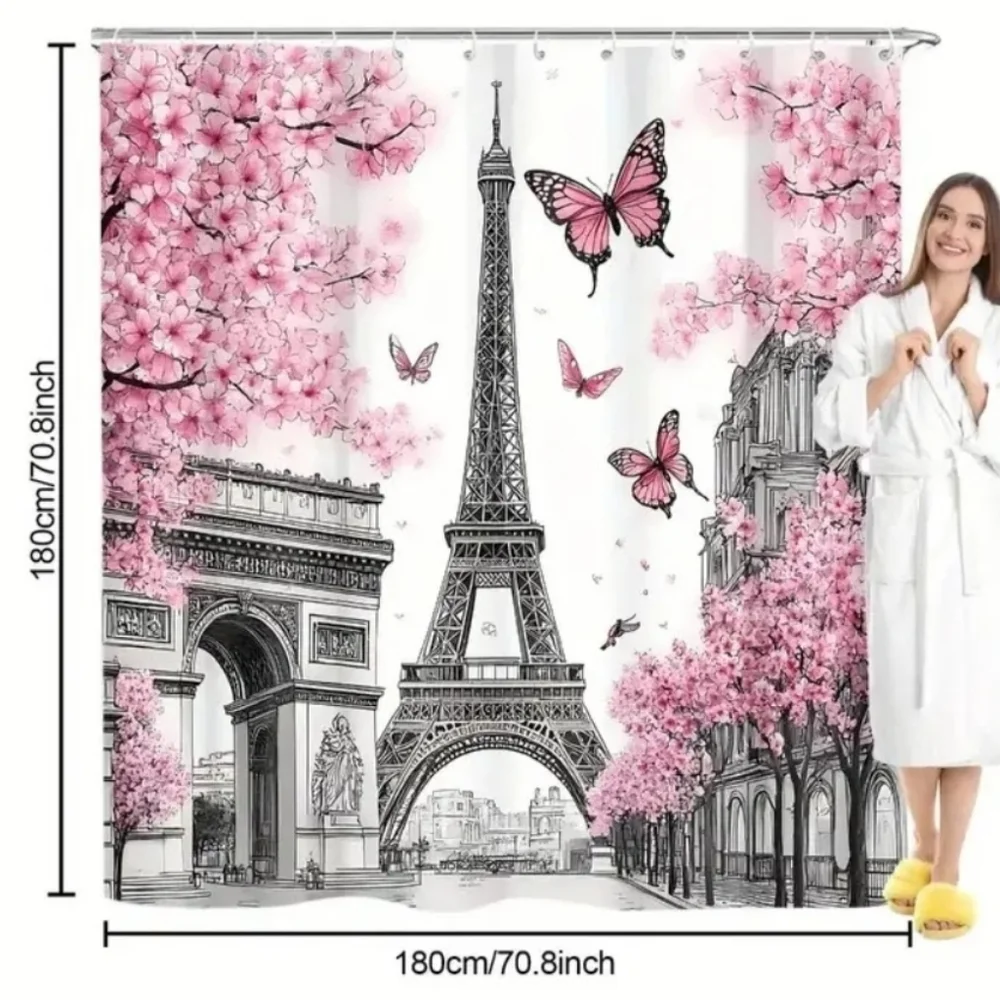 Shower curtain Eifeil Tower shower curtain 70.8x70.8